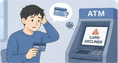 Large Japanese phrase card shown to a staff member in Japan