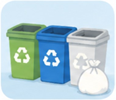 Separate garbage and use the correct disposal point while traveling in Japan