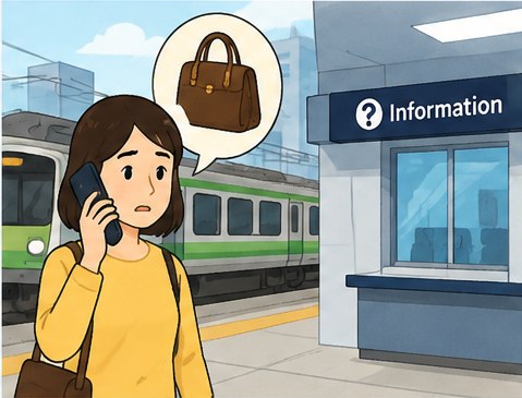 Traveler contacting a transport operator about a lost bag