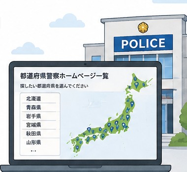 Prefectural police lost-property website selection map