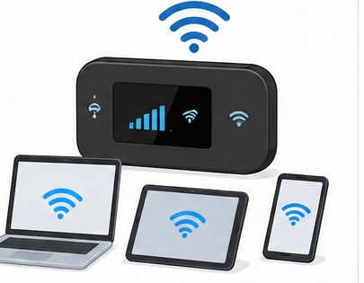 Portable Wi-Fi router for several devices