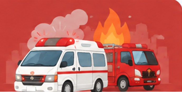 Ambulance and fire engine