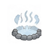 Japanese hot spring icon